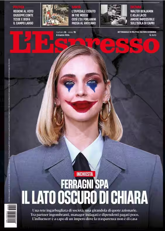 Chiara Ferragni in copertina su L’Espresso, cresce la polemica